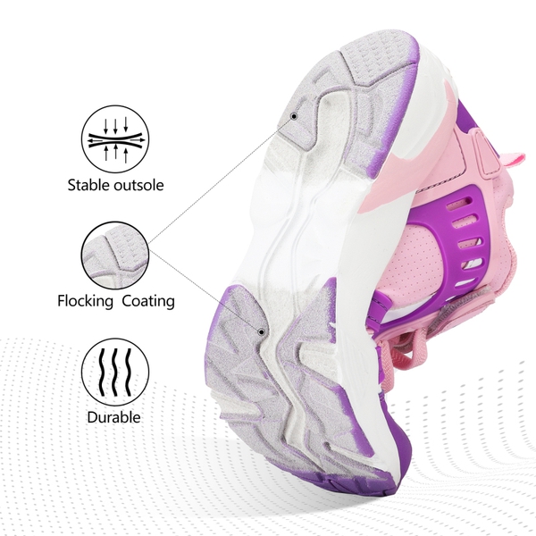 Boys Girls  Running Sneakers - PINK PURPLE - 4